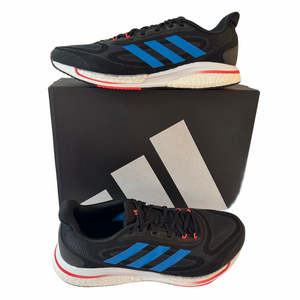 Adidas Supernova + Black Sneakers Stripes Boost Activewear Athletic Men US 10.5
